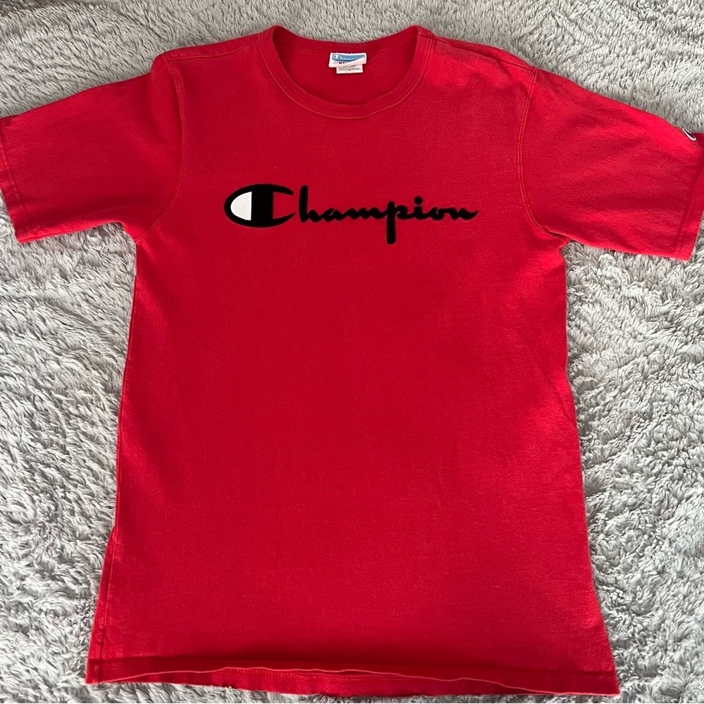 CHAMPION Red Men’s Cotton Tee